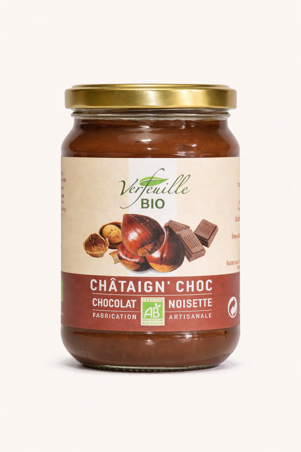 Confiture de châtaigne des Cévennes au chocolat et noisette bio