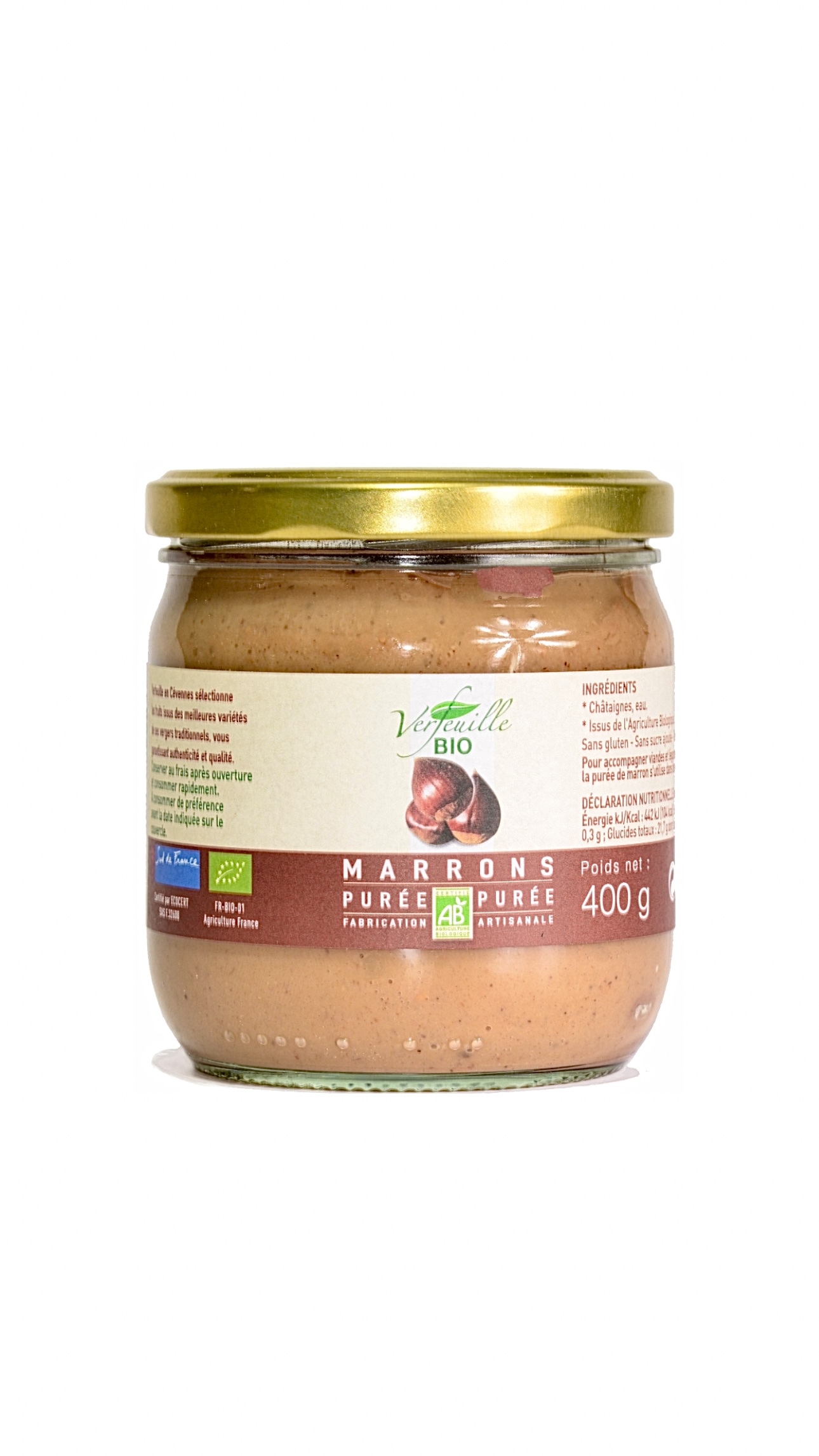 Purée de marrons des Cévennes bio 